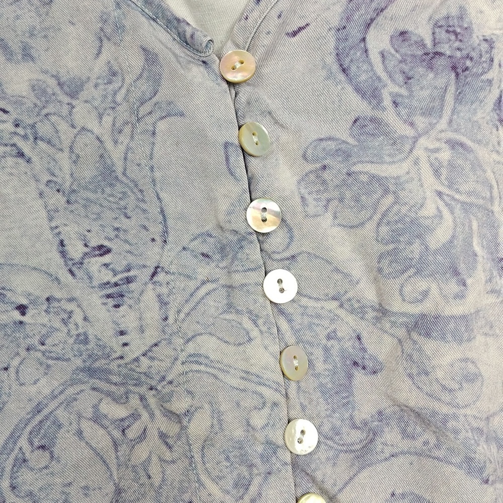 Soft Surroundings Light/Medium Purple Floral Blouse Size Large - Picture 4 of 12